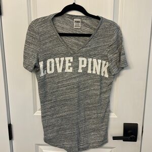 PINK V neck Tee